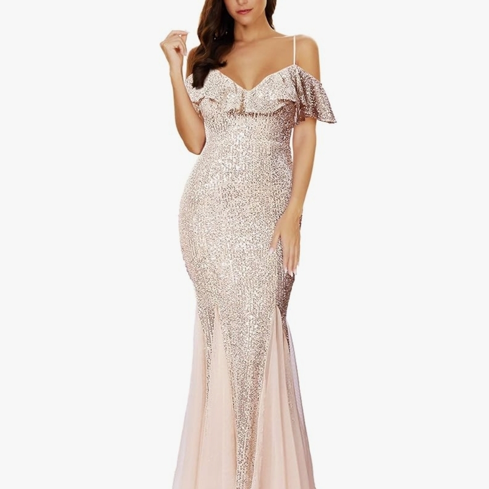 Elegant Sequin Evening Gown